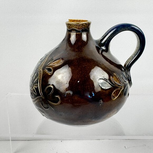 Vessel Jug Salt Glazed Pottery Germany Decor Stoneware Signed Geschwister Bahn - Picture 2 of 15